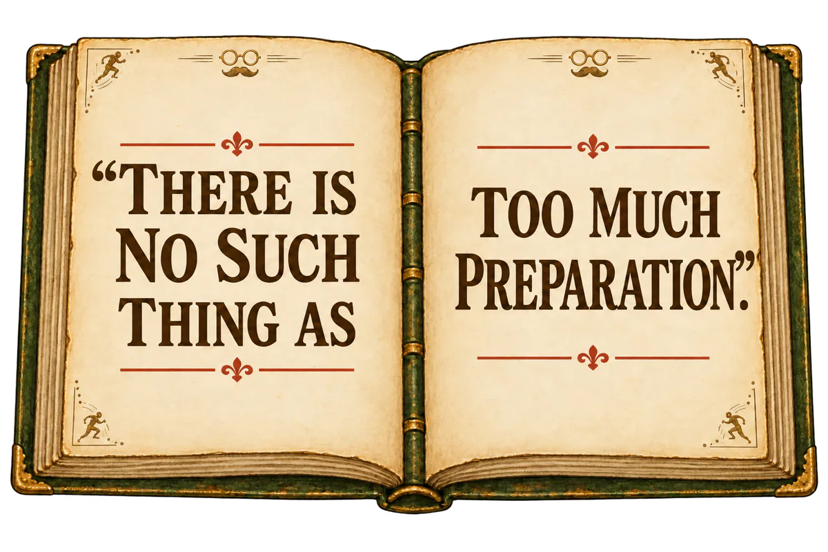 There is no such thing as too much preparation.